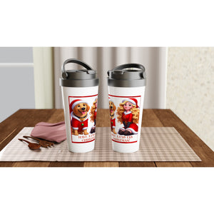 HAVE A FAB LAB CHRISTMAS White 15oz Stainless Steel Travel Mug