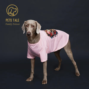 PETS TALE Skull Rose Short-Sleeve Dog Tee