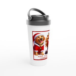 HAVE A FAB LAB CHRISTMAS White 15oz Stainless Steel Travel Mug
